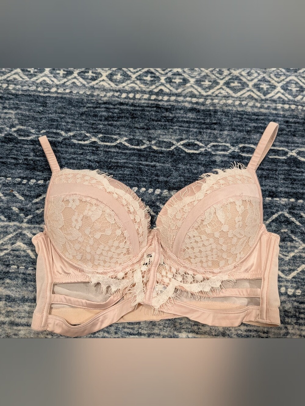 Lace Balconette Bra in Blush Pink - Women Intimates